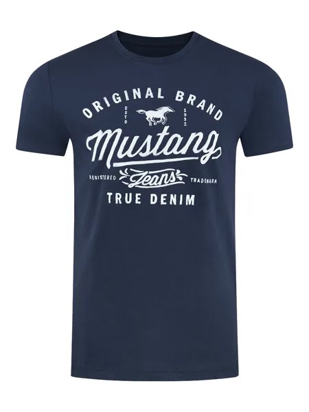 Футболка Mustang Basic Print, синий