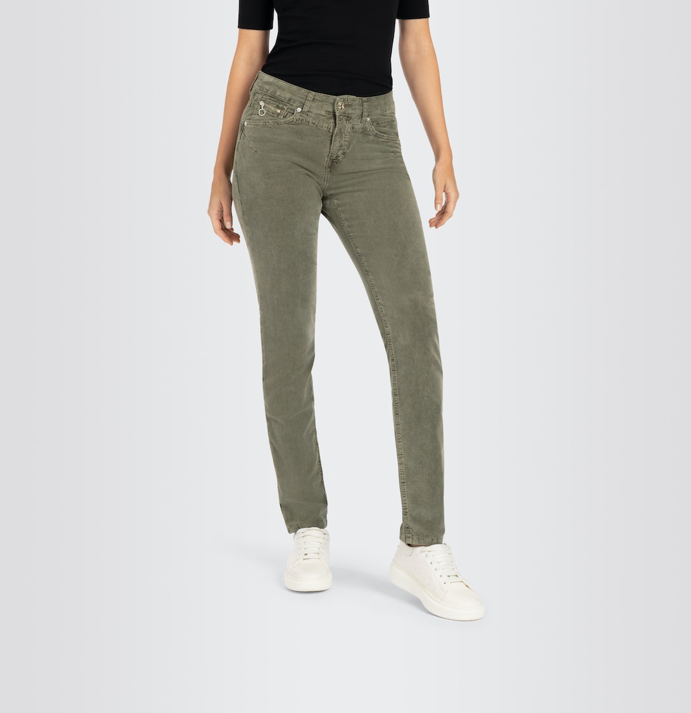 Брюки MAC Hose RICH SLIM, Baby soft corduroy, зеленый