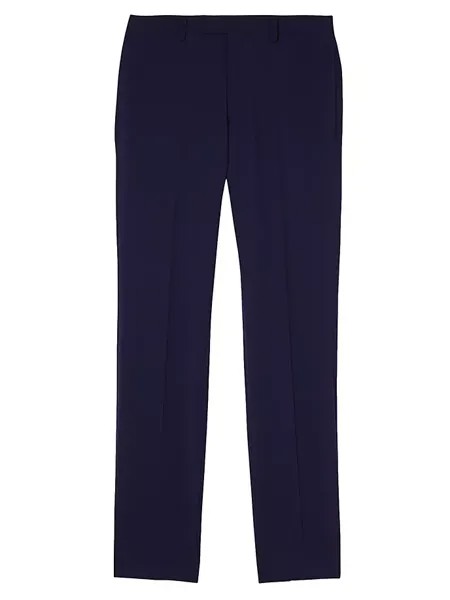 Костюмные брюки из натуральной шерсти Sandro, синий
