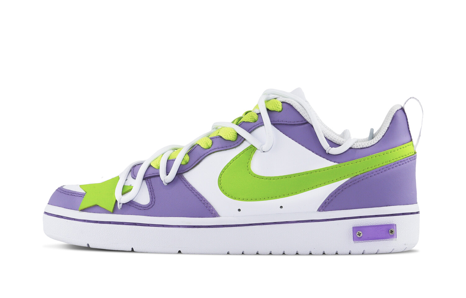 Кроссовки Nike Court Borough Skateboarding Shoes Women's Low-top Purple/green/white, зеленый