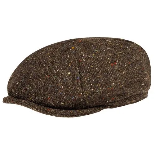 Кепка восьмиклинка Hanna Hats, шерсть, подкладка, размер 59, коричневый