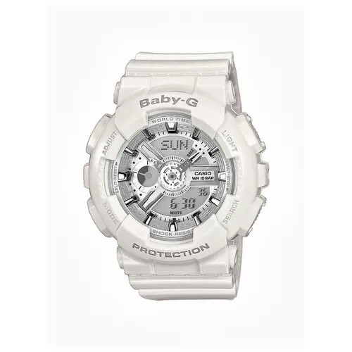 Наручные часы CASIO Baby-G BA-110-7A3, белый, серебряный