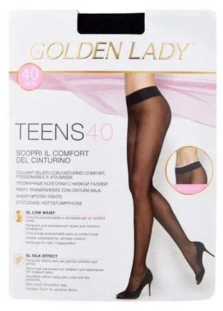 Колготки Golden Lady Teens Vita Bassa 40 den, размер 4-L, nero (черный)