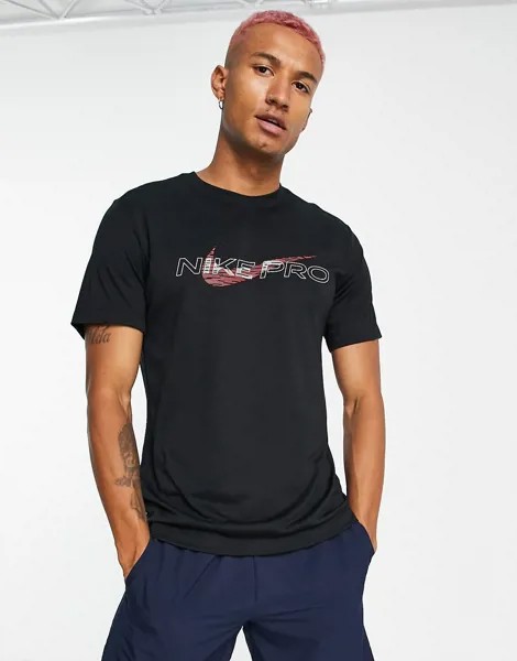 Черная футболка Nike Pro Training-Черный цвет