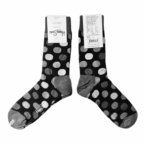 Носки Happy Socks, размер 41-46, серый, белый, черный