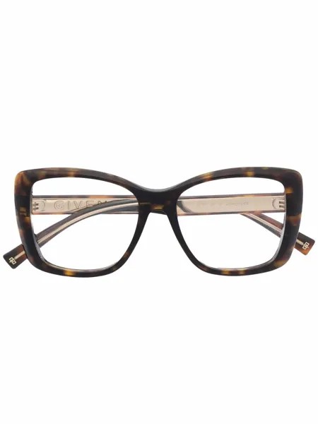 Givenchy Eyewear очки в оправе 'кошачий глаз' черепаховой расцветки