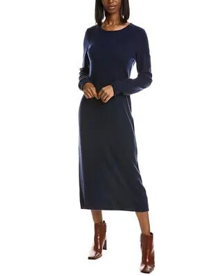 Женское кашемировое платье миди Philosophy синее размера XS