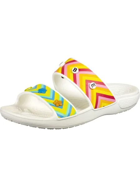 Мюли Crocs, цвет white/multicolor