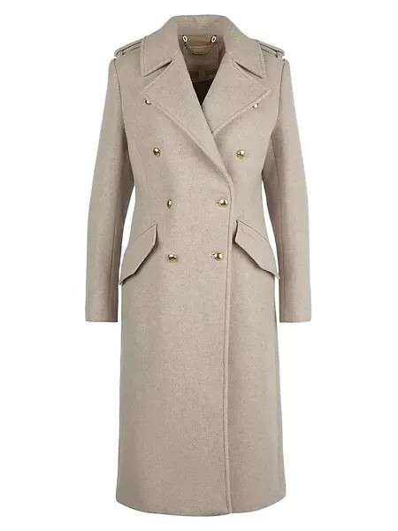 Полушерстяное пальто в стиле милитари Inverraray Barbour, цвет light fawn