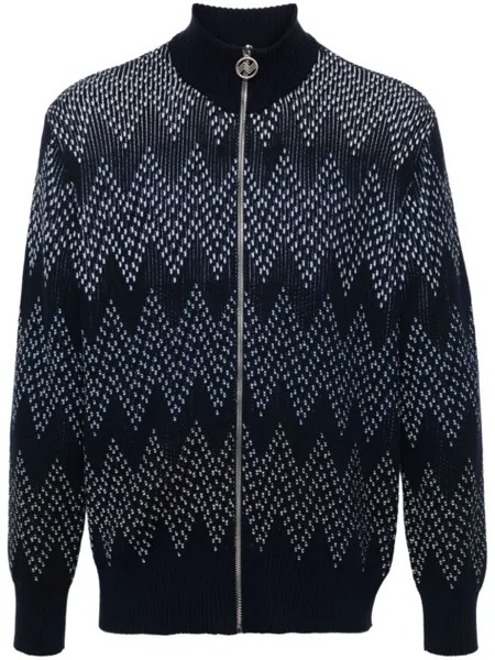 Missoni кардиган с узором шеврон, синий