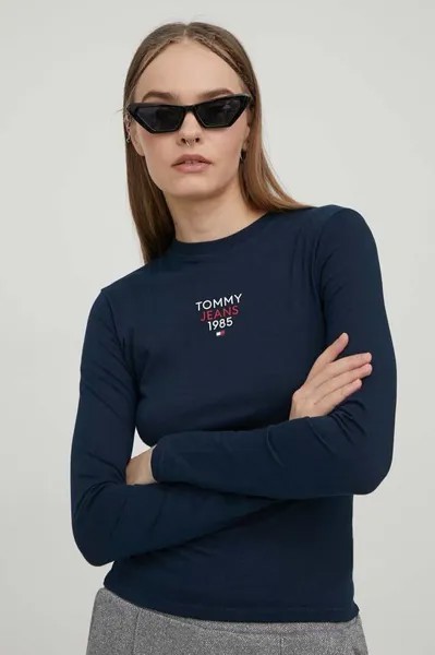 Лонгслив Tommy Jeans, темно-синий