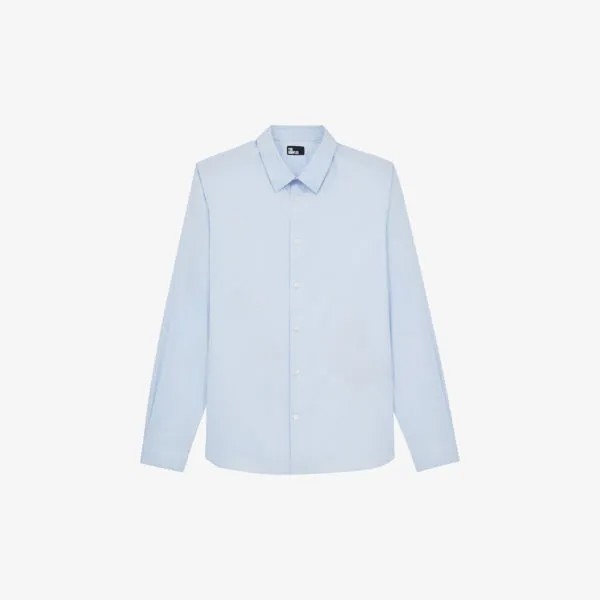 Рубашка приталенного кроя из смесового хлопка The Kooples, цвет blu01