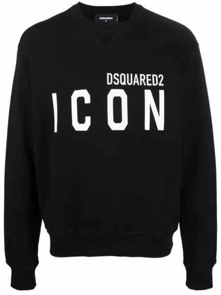 Dsquared2 толстовка Icon с логотипом, черный