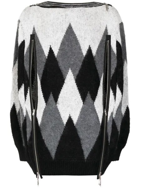 Takahiromiyashita The Soloist argyle-knit sleeveless jumper