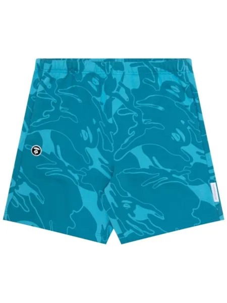 Шорты Jacquard с логотипом AAPE BY *A BATHING APE, синий