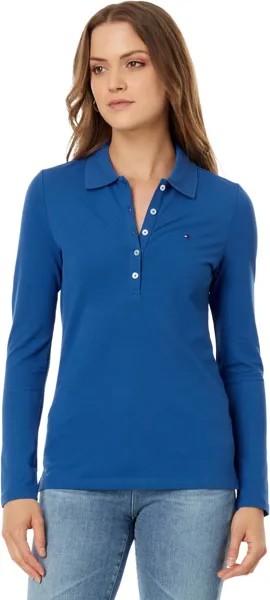 Рубашка-поло Long Sleeve Solid Polo Tommy Hilfiger, цвет True Blue