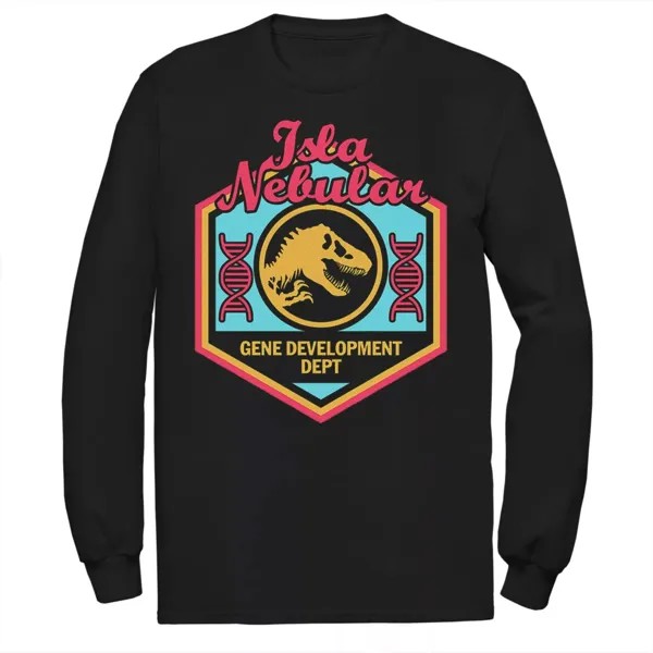 Мужская футболка Isla Nebular Gene Dept. Badge Jurassic World, черный