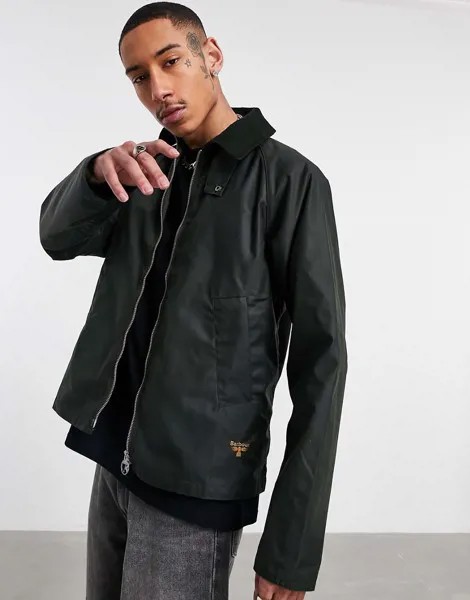 Вощеная куртка шалфейно-зеленого цвета Barbour Beacon Munro-Черный цвет