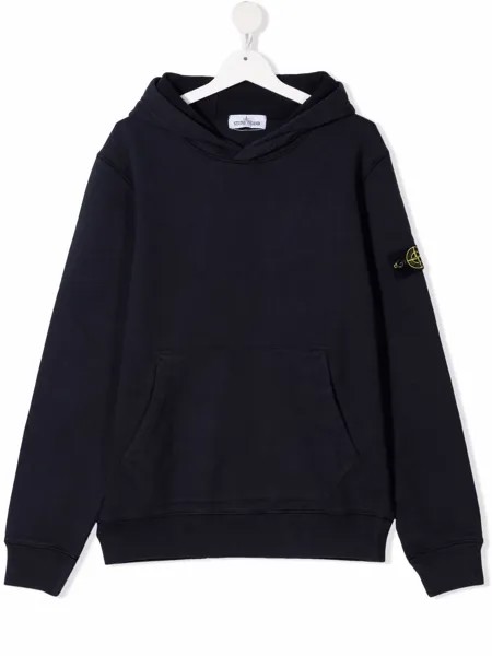 Stone Island Junior худи с нашивкой-логотипом