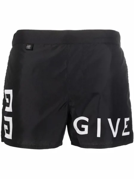 Givenchy плавки-шорты с эластичным поясом и логотипом
