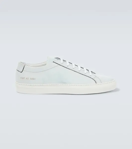 Кроссовки achilles из выцветшей кожи Common Projects, серебро