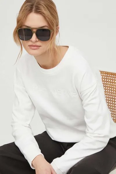 Толстовка Hanna из хлопка Pepe Jeans, бежевый