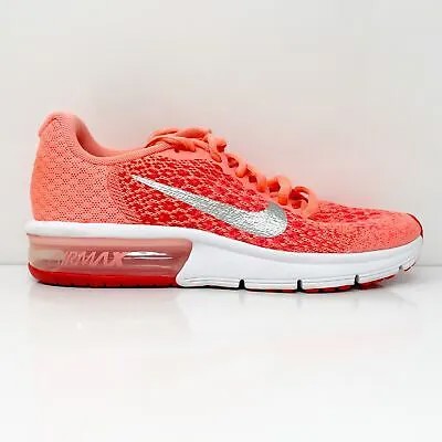 Кроссовки для бега Nike Air Max Sequent 2 для мальчиков 869994-600 оранжевые, размер 4,5 года
