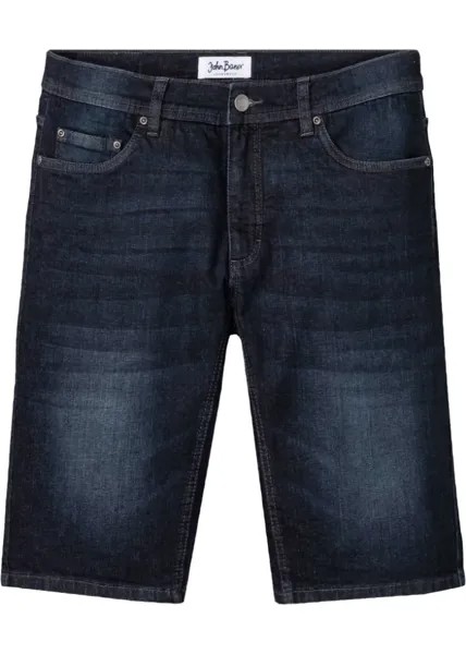 Шорты из эластичного денима с усиленной промежностью стандартной посадки John Baner Jeanswear, синий