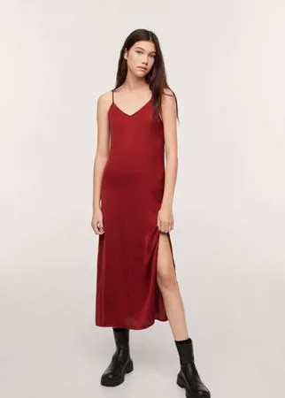 Атласное платье-комбинация - Rojo
