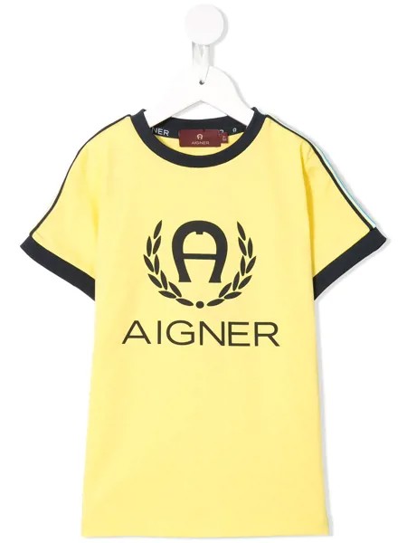 Aigner Kids футболка с логотипом