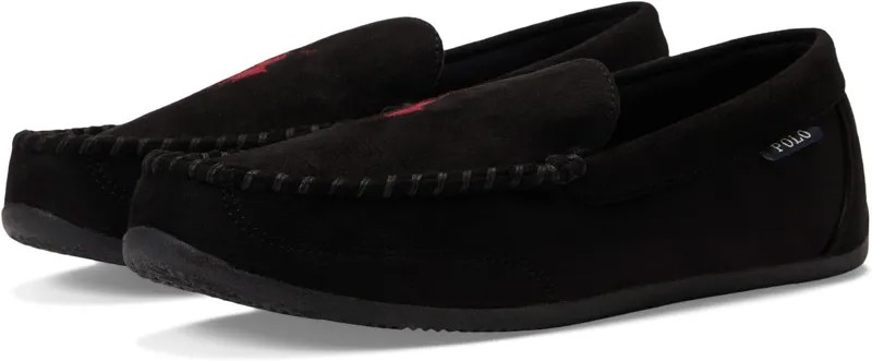 Тапочки Declan Plaid Moccasin Slipper Polo Ralph Lauren, черный