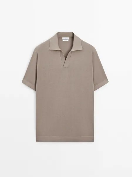 Рубашка-поло с коротким рукавом Massimo Dutti, желтый