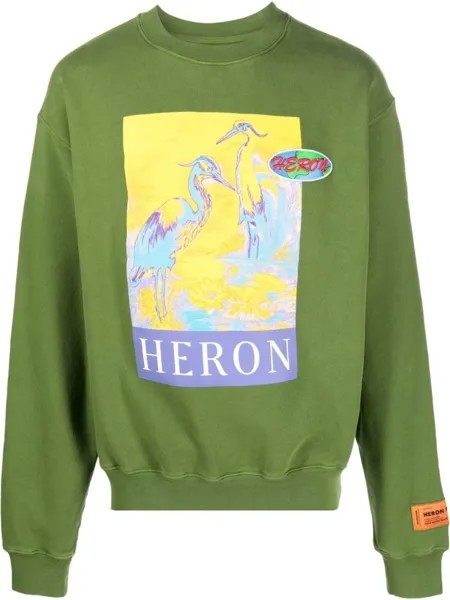 Толстовка с логотипом Heron Preston, зеленый