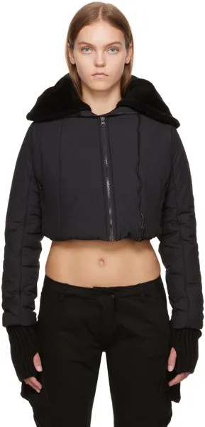 Черный комплект из утепленной куртки и жилета Hyein Seo