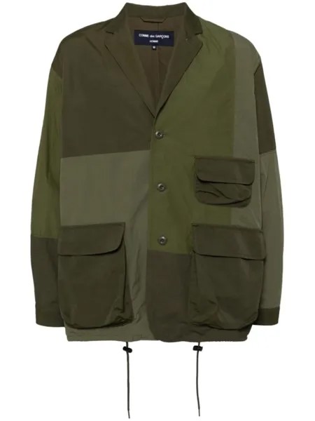 Comme des Garçons Homme спортивная куртка в технике пэчворк, зеленый