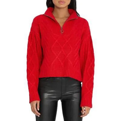 Женский красный вязаный пуловер на молнии Sanctuary, топ XXL BHFO 7632