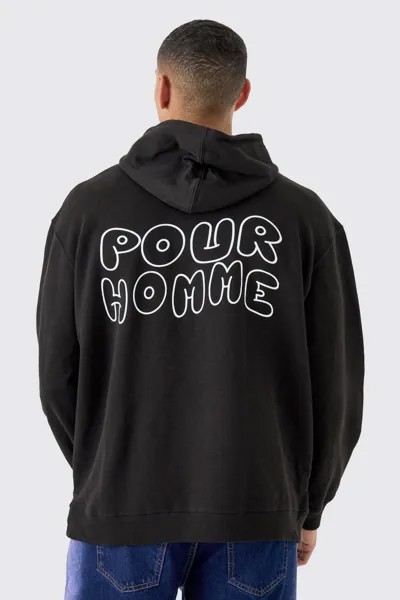 Толстовка оверсайз Pour Homme boohooMAN, черный