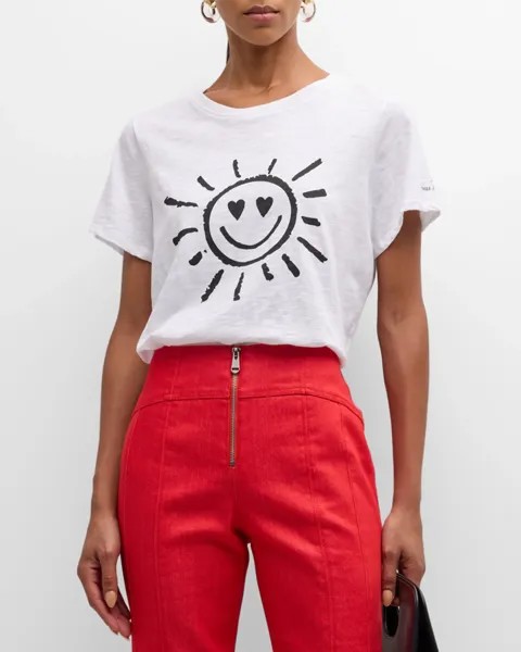 Футболка с короткими рукавами Smiling Sun Cinq a Sept, цвет Whiteblack