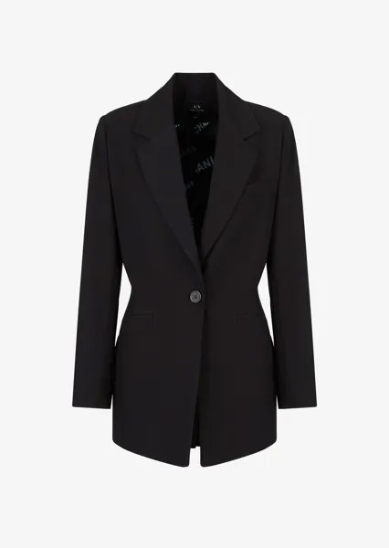 Пиджак из вискозного твила Armani Exchange, черный