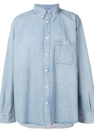 Balenciaga джинсовая рубашка с логотипом