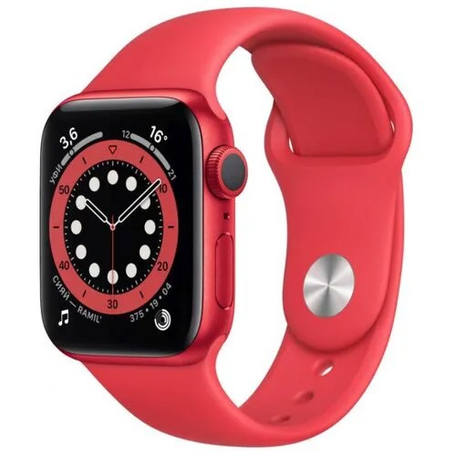 Apple Watch Series 6 40mm (PRODUCT)RED Aluminum Case with Red Sport Band (GPS+Cellular)
