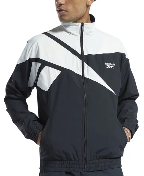 Мужская классическая спортивная куртка Vector стандартного кроя с цветными блоками и молнией во всю длину Reebok