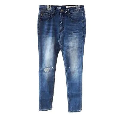 AG Adriano Goldschmied Джинсы Kingston Slim Skinny Paint, синий, 12 лет