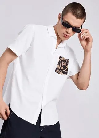 Мужской Рубашка с графическим принтом краманом на пуговицах
