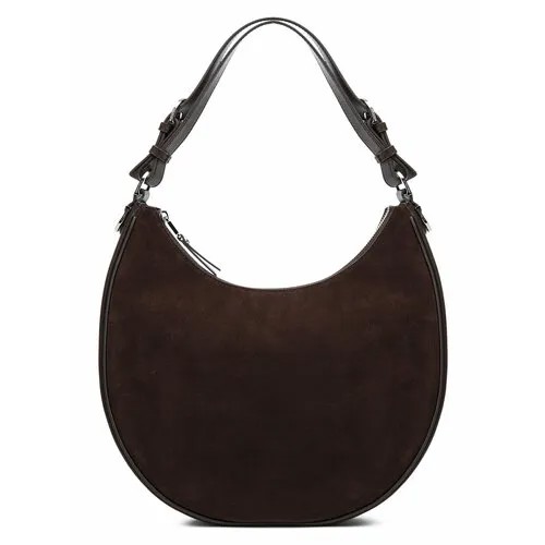 Сумка хобо ELEGANZZA, фактура бархатистая, коричневый