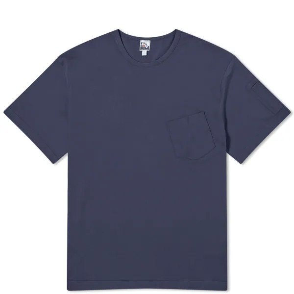 Футболка Sunspel X Nigel Cabourn Pocket T-Shirt, темно-синий
