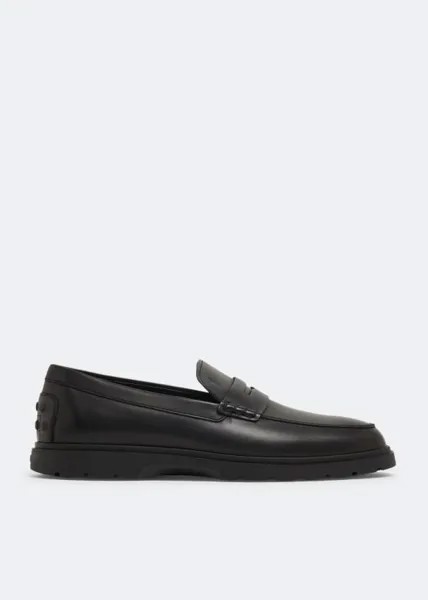 Лоферы TOD'S Penny leather loafers, черный