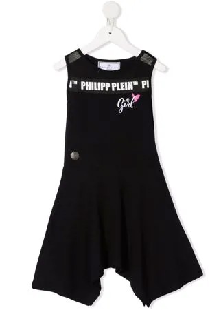 Philipp Plein Junior платье из джерси с логотипом