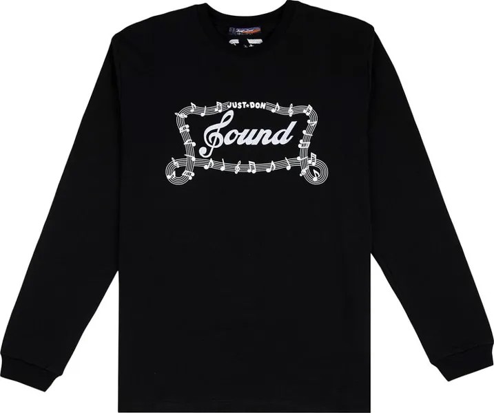 Футболка Just Don Sound Long-Sleeve T-Shirt 'Black', черный