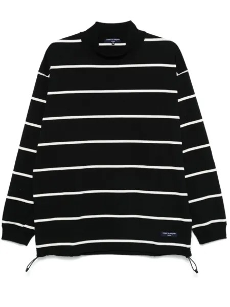 Comme des Garçons Homme толстовка в полоску, черный